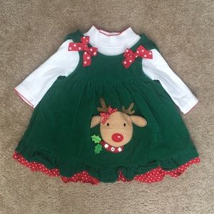 Reindeer Corduroy Dress